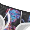 ALAZA Sugar Skull on Black Boys' Briefs Soft Underwear Available in Sizes 5t view 2