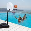 NineFit Basics Portable Poolside Basketball Hoop System Basketball Hoop for Pool Height Adjustable 3.1ft-4.7ft with 36"" Backboard for Indoor Outdoor Use, Black view 4