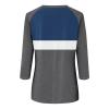 3/4 Sleeve Tops for Women 2025 Cute Raglan Color Block Crewneck Summer T Shirts Loose Fitting Casual Spring Blouses Three Quarter Length Vacation Beach Y2K Tunic Tops Woman Clothes Womens Shirts view 3