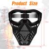 RoundFunny 8 Pack Tactical Mask for Kids with Safety Goggles to Protect Eyes, Full Mask Eye Protection for Christmas Kids Gifts CS Airsoft Shooting Game Party(Light Color) view 3