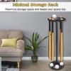 TP Baseball Bat Holder Display Rack, Solid Wood Baseball Bat Stand Holder Organizer,Softball Bat Rack, Sturdy Baseball Bat Holder Storage Rack Holds 10 Bats-Black view 4