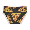 ALAZA Funny Pizza Stylish Black Boys' Briefs Soft Underwear Available in Sizes 4t view 2