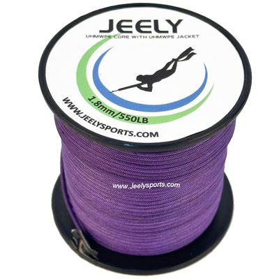 1.8mm 50m 160ft 550lb UHMWPE Core with UHMWPE Jacket Rope (Purple, 160ft)