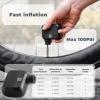 ROCKBROS Mini Bike Pump Portable Bike Tire Pump 100PSI Electric Bike Pump Mini Air Pump Tire Inflator Rechargeable with Presta Schrader Valve view 2