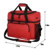 LARIPOP 2 Ball Bowling Bag, Double Bowling Ball Bag with Dual Padded Holder & Shoe Compartment- Fits Shoes Up to Mens Size 16 and Accessories,Red view 2