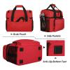 LARIPOP 2 Ball Bowling Bag, Double Bowling Ball Bag with Dual Padded Holder & Shoe Compartment- Fits Shoes Up to Mens Size 16 and Accessories,Red view 4