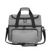 LARIPOP 2 Ball Bowling Bag, Double Bowling Ball Bag with Dual Padded Holder & Shoe Compartment- Fits Shoes Up to Mens Size 16 and Accessories,Grey view 1