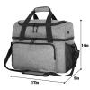 LARIPOP 2 Ball Bowling Bag, Double Bowling Ball Bag with Dual Padded Holder & Shoe Compartment- Fits Shoes Up to Mens Size 16 and Accessories,Grey view 2