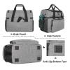 LARIPOP 2 Ball Bowling Bag, Double Bowling Ball Bag with Dual Padded Holder & Shoe Compartment- Fits Shoes Up to Mens Size 16 and Accessories,Grey view 4