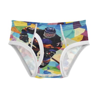 ALAZA Ice Hockey Player Abstract Boys' Briefs Soft Underwear Available in Sizes 4t Multicolor