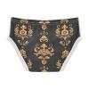 ALAZA Gold Flower Elegant Boys' Briefs Soft Underwear Available in Sizes 2t view 2