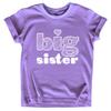 Big Sister Shirt Big Sister Announcement Toddler Shirts Girl Promoted Outfit Baby Girls Heart tee (US, Age, 4 Years, Purple) view 1