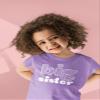 Big Sister Shirt Big Sister Announcement Toddler Shirts Girl Promoted Outfit Baby Girls Heart tee (US, Age, 4 Years, Purple) view 2