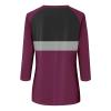3/4 Length Sleeve Womens Tops Summer Raglan Contrast Crew Neck T Shirts 2025 Loose Fitting Casual Spring Blouses Trendy Three Quarter Length Sleeve Tunic Tops to Wear with Leggings Womens Tshirts view 4