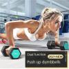 HAMEXLN Dumbbel Rubberized Dumbbells For Men And Women, Home Fitness Equipment For Arm Muscle Training, 5kg, 10/20kg Pairr Barbell, 4kg, Green view 3