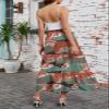 Arolina Maxi Skirt for Women Summer Boho Elastic High Waist Pleated A-Line Flowy Ruffle Swing Tiered Long Beach Skirt Dress view 4