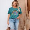 LAZYCHILD Last Day of School Shirt for Women Rainbow Graphic Tee Teacher Life T-Shirt Graduation End of School Tops view 2
