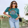 LAZYCHILD Last Day of School Shirt for Women Rainbow Graphic Tee Teacher Life T-Shirt Graduation End of School Tops view 3