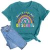 LAZYCHILD Last Day of School Shirt for Women Rainbow Graphic Tee Teacher Life T-Shirt Graduation End of School Tops view 4