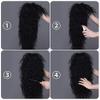 Daiaces Mens 80s Black Mullet Wigs Long Curly Black Rocker Metal Mullet Wig for 70s 80s Cosplay Costume Halloween Party view 4