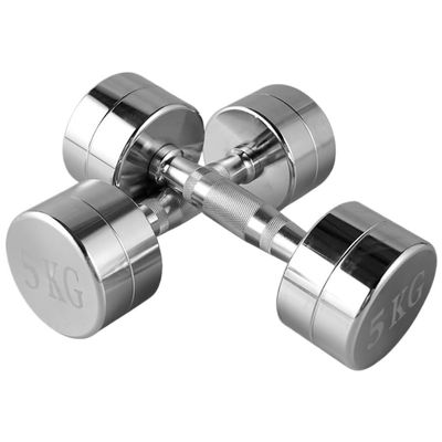 HAMEXLN Dumbells Electroplated Dumbbells For Men And Women Home Gym Dumbbells For Arm Strength Training Steel Dumbbells Dumbell Set, 12kg, Silver