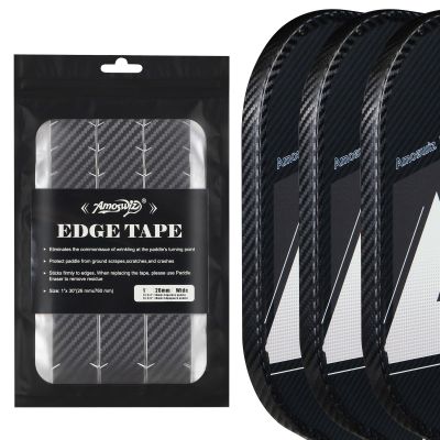Amoswiz Pickleball Edge Guard Tape, 3K Pickleball Protection Tapes 3 Pcs, PU Interwoven Texture Edge Tape, 23MM & 26MM Width Black Head Tapes for 13MM & 16MM & 20MM Thicknesse Paddles