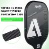 Amoswiz Pickleball Edge Guard Tape, 3K Pickleball Protection Tapes 3 Pcs, PU Interwoven Texture Edge Tape, 23MM & 26MM Width Black Head Tapes for 13MM & 16MM & 20MM Thicknesse Paddles view 2