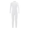 Linjinx Kids Girls Long Sleeve Sequins Gymnastics Leotard Unitard Full BodyJumpsuit One Piece Skating Bodysuit White 6 Years view 1