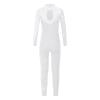 Linjinx Kids Girls Long Sleeve Sequins Gymnastics Leotard Unitard Full BodyJumpsuit One Piece Skating Bodysuit White 6 Years view 2