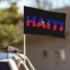 Yoladsume Haiti Flag Haitian Text Word Art Personalized Double-Sided Car Flag With Window Clip - Fade-Proof, Waterproof view 2