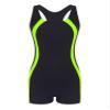 Hedmy Womens Swimsuit Sports One Piece Bathing Suit for Teens Girls Athletic Swimsuits Backless Swimwear Fluorescent Green Small view 3
