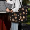 AMAZWI Cute Brown Cartoon Owls Large Beach Tote Bag,Women Sandproof Zipper Beach Travel Bag For Travel Vacation Gym view 3