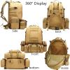 YunYunStrap Tactical Backpack 50L, Molle Daypack Men, 4 in 1 Military Bag, Outdoor Sport Hiking Climbing Army Camping Bags view 3