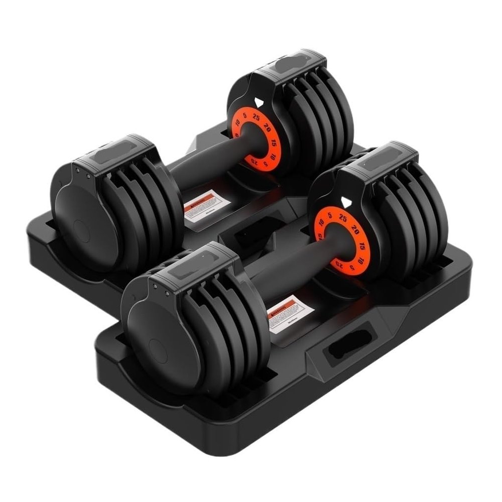 HAMEXLN Dumbells Adjustable Dumbbell Set Pair Of 25/55 Lb Dumbbells With Non-slip Metal Handles For Exercise And Fitness Dumbell Set, Black
