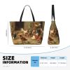 AMAZWI Farm Chickens Large Beach Tote Bag,Women Sandproof Zipper Beach Travel Bag For Travel Vacation Gym view 4