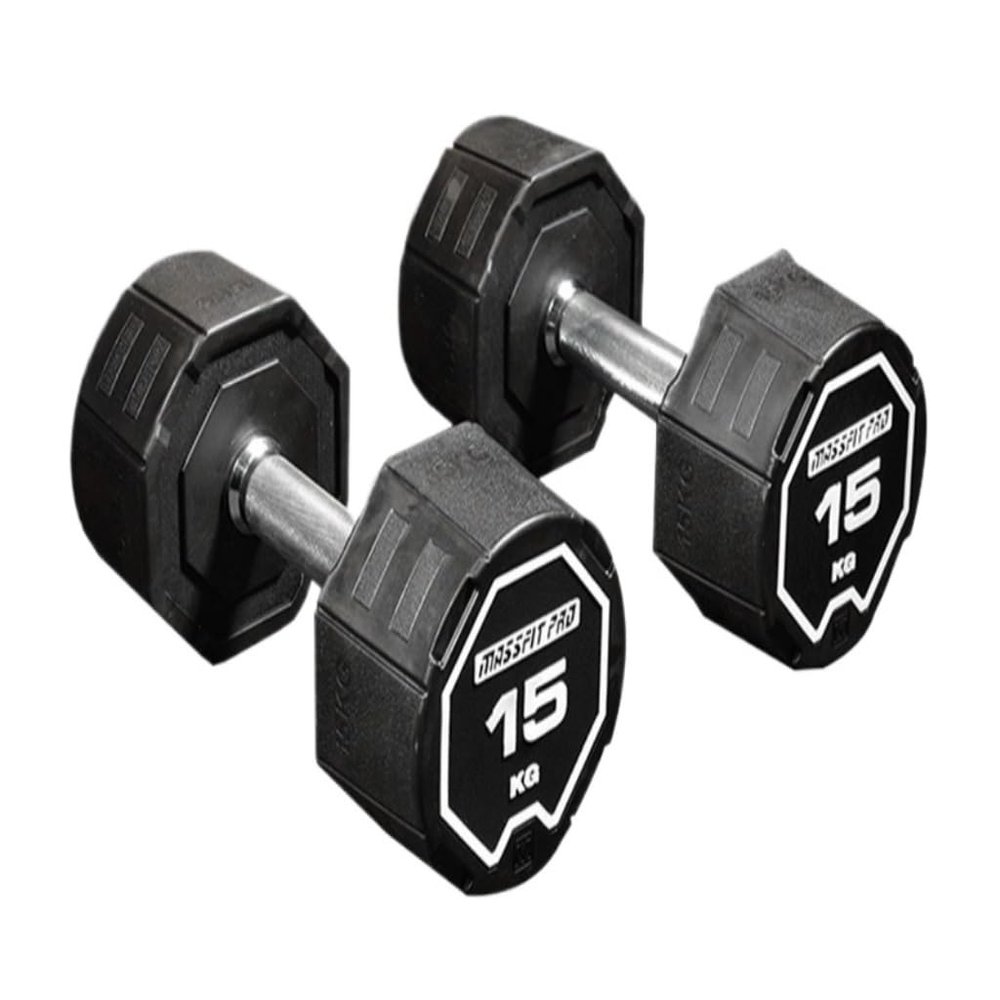 HAMEXLN Dumbbel Environmentally Friendly PVC Fixed Dumbbell Dumbbell Rack Men's Home Gym Training Dumbbell Equipment Sett Barbell, 30kg, Black