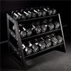HAMEXLN Dumbbel Environmentally Friendly PVC Fixed Dumbbell Dumbbell Rack Men's Home Gym Training Dumbbell Equipment Sett Barbell, 30kg, Black view 4