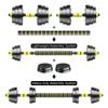 HAMEXLN Dumbells Adjustable-Dumbbells-Set,80lbs Free Weights Set With Connector,Fitness Exercises For Home Gym Suitable Men/Women,Yellow Dumbell Set, 40kg view 2