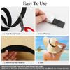 Mikzhskr Hat Tape Roll 80" Hats Size Reducer Insert Foam Filler Cap Sizing Tape Self Adhesive for Hard Hat, Graduation Cap, Cowboy, Fedora, Baseball Caps, Pana, Straw, Western (Black) view 3