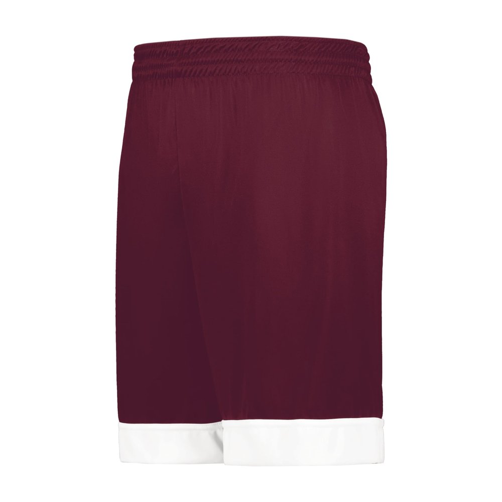 Augusta Sportswear Youth Swish Reversible Basketball Shorts, Maroon/White, M