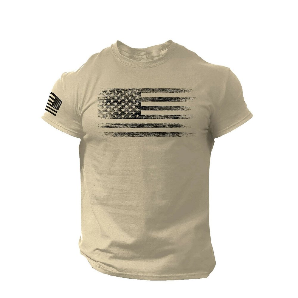 2025 Summer T-Shirts Men American Flag Patriotic Shirts Short Sleeve Graphic Tees Crewneck 4th of July Tshirts Tee Tops