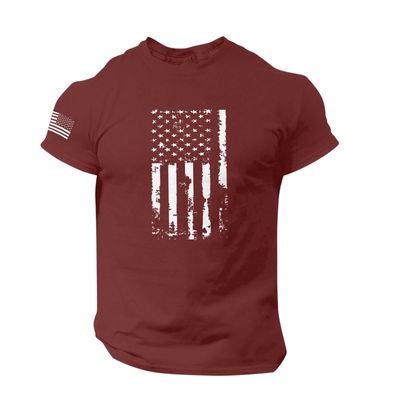 2025 Summer T-Shirts Men American Flag Patriotic Shirts Short Sleeve Graphic Tees Crewneck 4th of July Tshirts Tee Tops