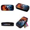 INSTANTARTS Flame Soccer Backpack Sets for Boys Middle School Bag 8-12 Travel Shoulder Bag Kindergarten Bookbags and Lunch Box Pencil Case 3 Pcs Hiking Rucksack view 4