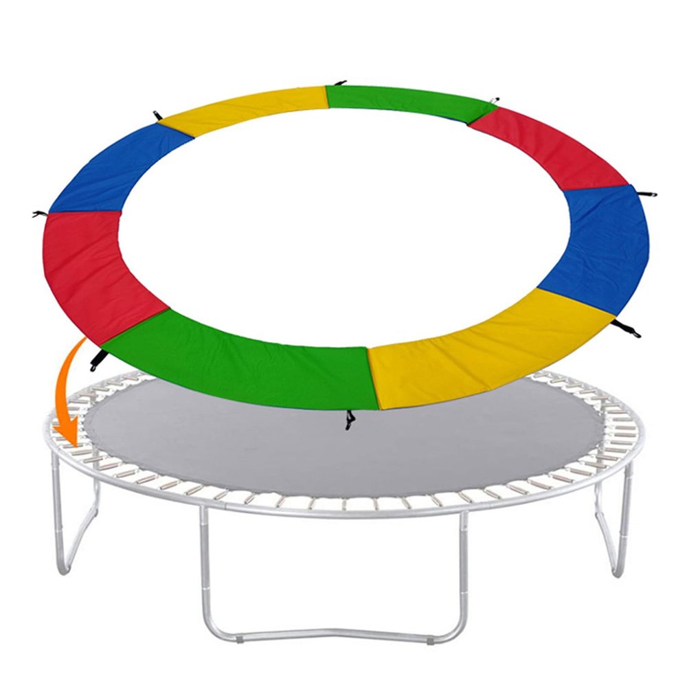 BIWKONI Trampoline Protection Pad Spring Safety Replacement Mat Trampoline Accessories Waterproof Anti-UV Protective Cover,Multi Color,10FT
