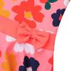 Girls Swimsuit One Piece UPF 50+ Floral Skirted Bathing Suit Modest Beach Swim Dress S472_PeachFlower_104/110 view 4