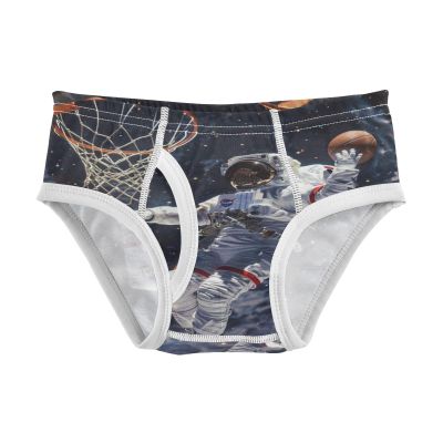 ALAZA Astronaut Basketball Space Nebula Boys' Briefs Soft Underwear Available in Sizes 5t Multicolor