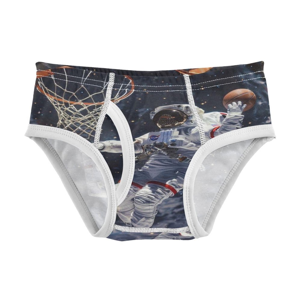 ALAZA Astronaut Basketball Space Nebula Boys' Briefs Soft Underwear Available in Sizes 5t Multicolor