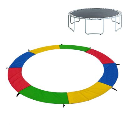 BIWKONI Round Trampoline Replacement Spring Cover Safety Protection Pad UV-Resistant Anti-Collision Trampoline Accessories,Multi Color,14FT