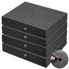 4 Pack Gun Case Foams-16 x 12 x 2 Inch Pick and Pluck Shadow Packing Foam Sheets for Craft, Black Polyurethane Toolbox Carry Case Foam Inserts, Closed Cell Foam for Gun Cases Padding Storage Organizer view 1