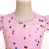 Birthday Dress for Girls: Gifts for One Year Old Girl, Princess Tutu Toddler Infant Ruffled Flower Embroidered Special Occasion Dresses for Pageant Wedding Bridesmaid Pink Polka Dots 5-6X view 2